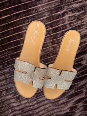 Embellished Slide Sandals